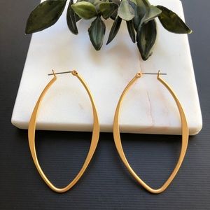Matte Gold Hoop Earrings